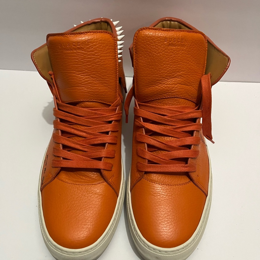 Buscemi Made in Italy Men's Bold Orange Sneakers Size 44